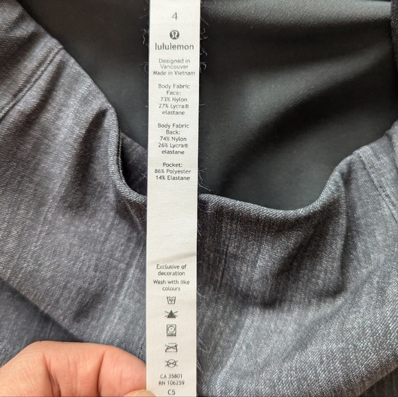 Lululemon Here to There High-Rise Crop in Crosshatch Texture Black Multi / Black - Picture 13 of 13